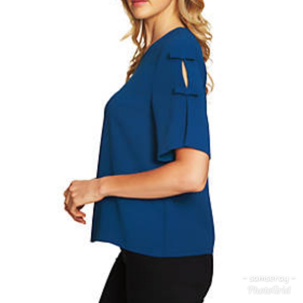 CeCe Split Sleeve Blouse With Bows
